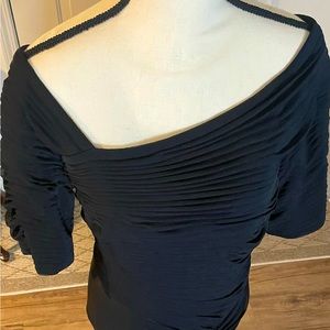 A gorgeously designed evening gown by Tadashi Shoji.